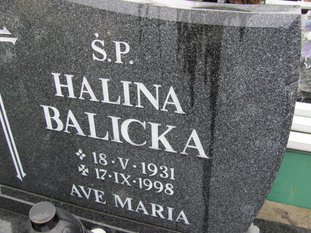 Halina Balicka 1931 Brzeg - Grobonet - Wyszukiwarka osób pochowanych